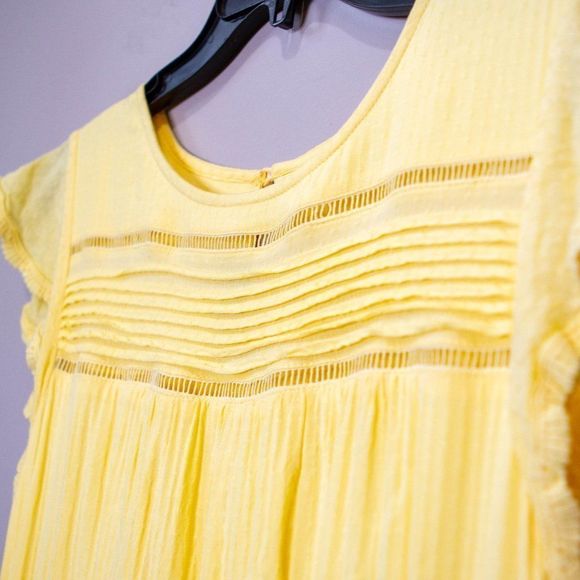 COPPER KEY Lemon Yellow Casual Tie Waist Dress Med - Picture 2 of 10